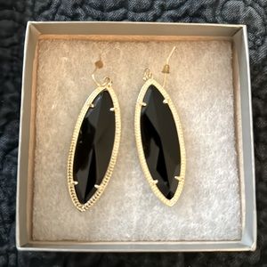 Kendra Scott Black long statement drop earrings